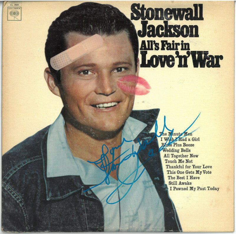 Stonewall Jackson signed 1966 All's Fair in Love 'n' War Album/LP/Vinyl Love JSA
