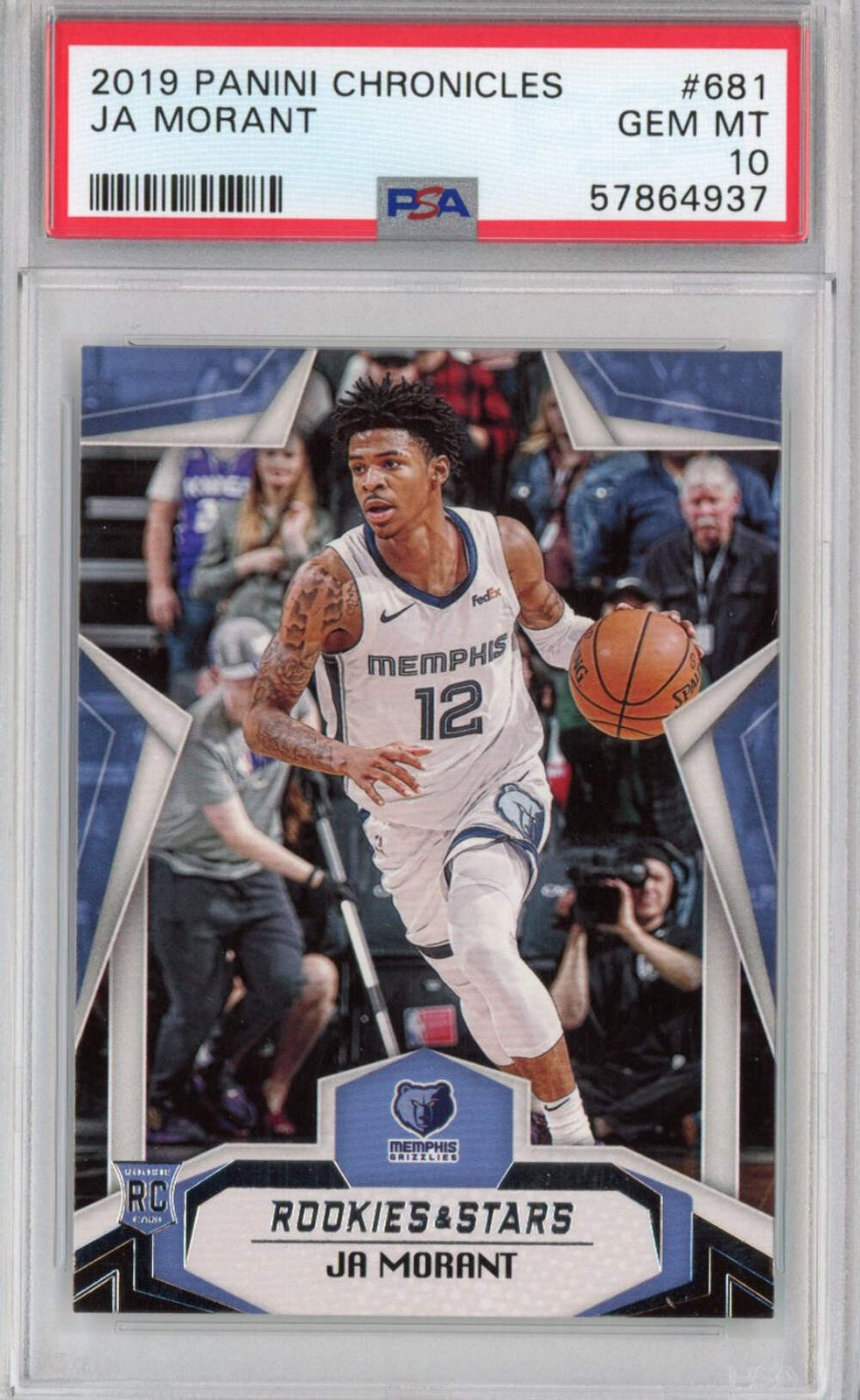 Graded 2019-20 Panini Chronicles Ja Morant #681 Rookie RC Basketball Card PSA 10
