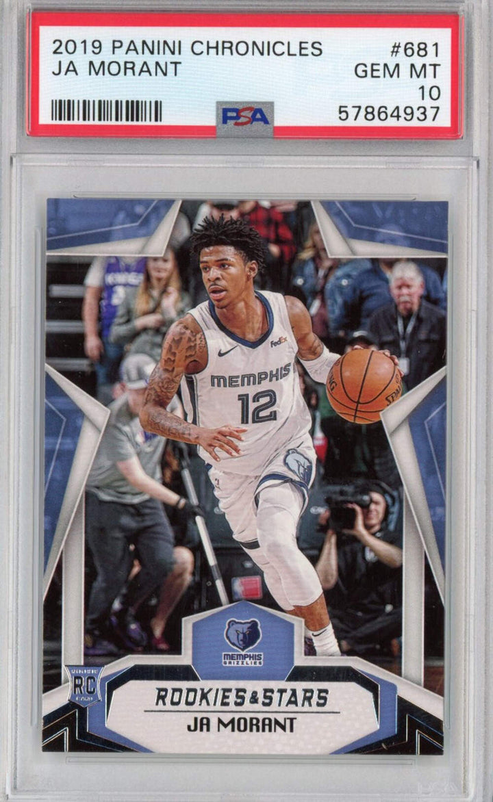 Graded 2019-20 Panini Chronicles Ja Morant #681 Rookie RC Basketball Card PSA 10