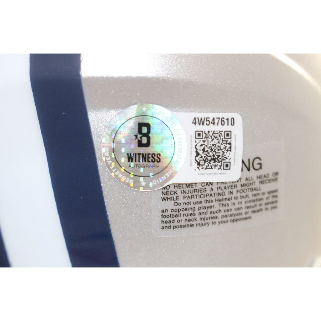Dak Prescott Autographed/Signed Dallas Cowboys Mini Helmet Beckett 56313
