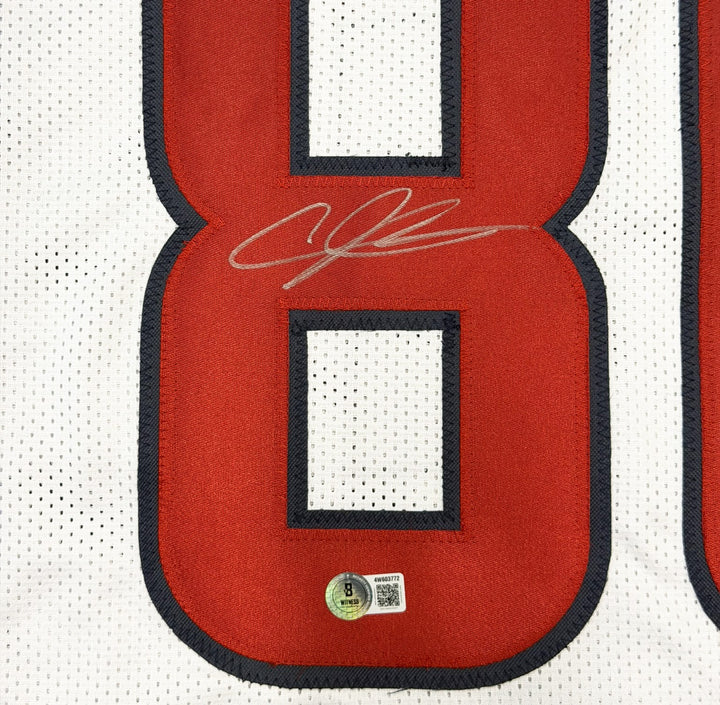 Andre Johnson Signed Houston Texans White Jersey Beckett BAS Witness