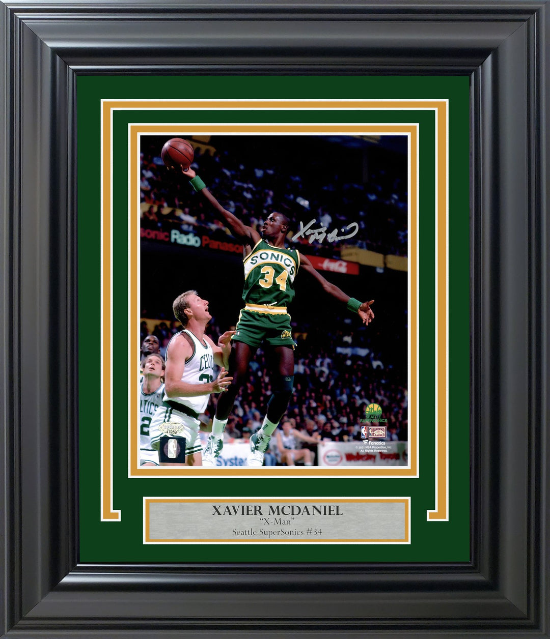 Xavier McDaniel Signed Framed 8x10 Photo Seattle Supersonics MCS Holo