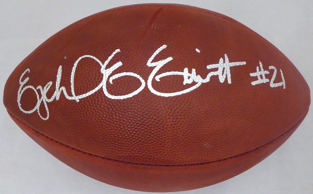 Ezekiel Elliott Signed Official Leather NFL Football Dallas Cowboys Beckett BAS