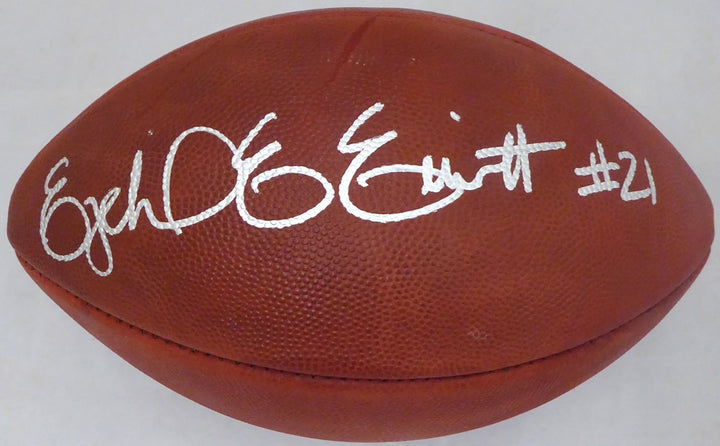 Ezekiel Elliott Signed Official Leather NFL Football Dallas Cowboys Beckett BAS