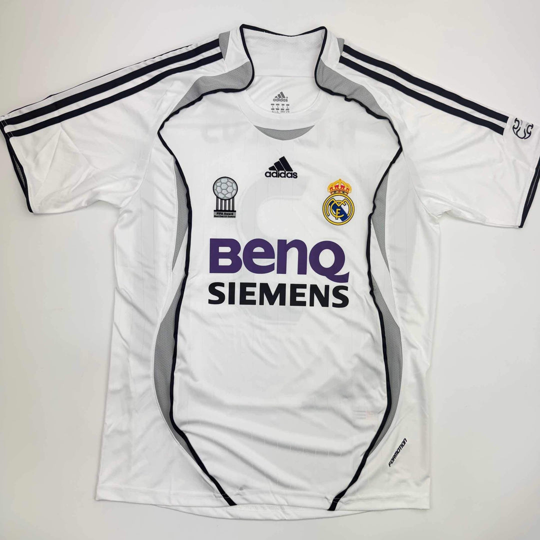 Autographed/Signed Roberto Carlos Real Madrid White Jersey Beckett BAS COA