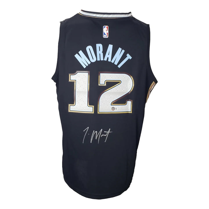 Ja Morant Signed Memphis Grizzlies White Fanatics Basketball XL Jersey BAS