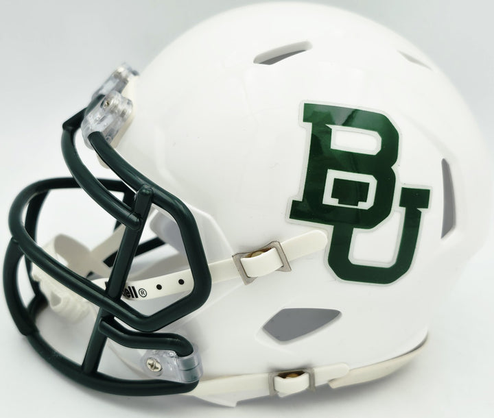 Mike Singletary Signed Baylor Bears White Speed Mini Helmet Beckett Witness