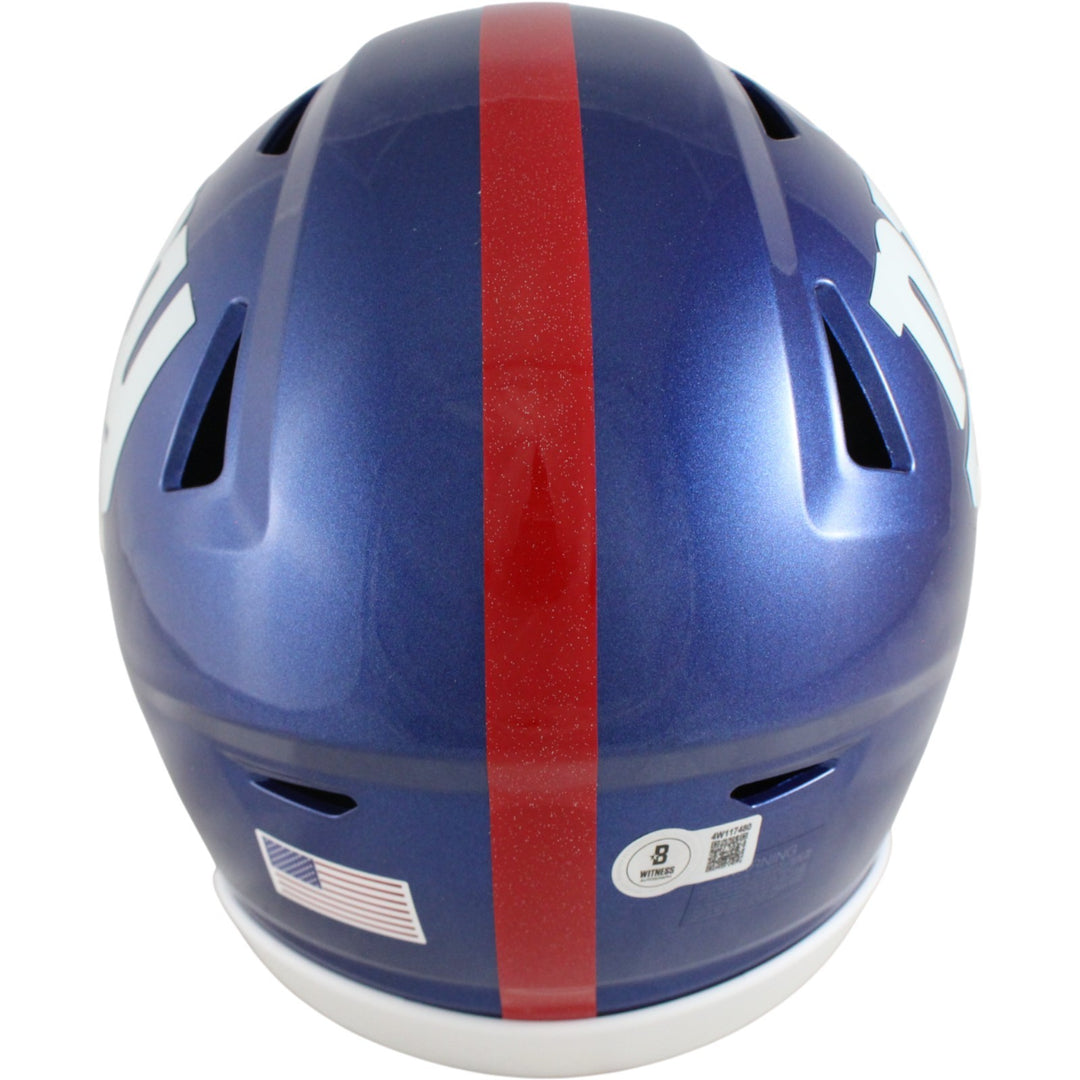 Lawrence Taylor Autographed New York Giants Mid-Size Midi Helmet Beckett 54051