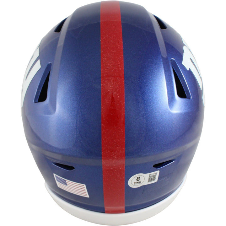 Lawrence Taylor Autographed New York Giants Mid-Size Midi Helmet Beckett 54051