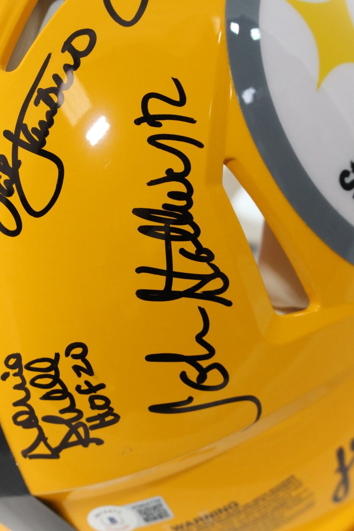 Pittsburgh Steelers Autographed HOF Pro Helmet Franco Bradshaw +12 Beckett 54604