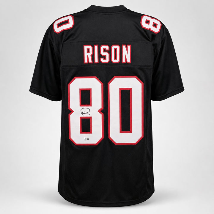 Atlanta Falcons Andre Rison Signed Black Jersey Beckett BAS Witness
