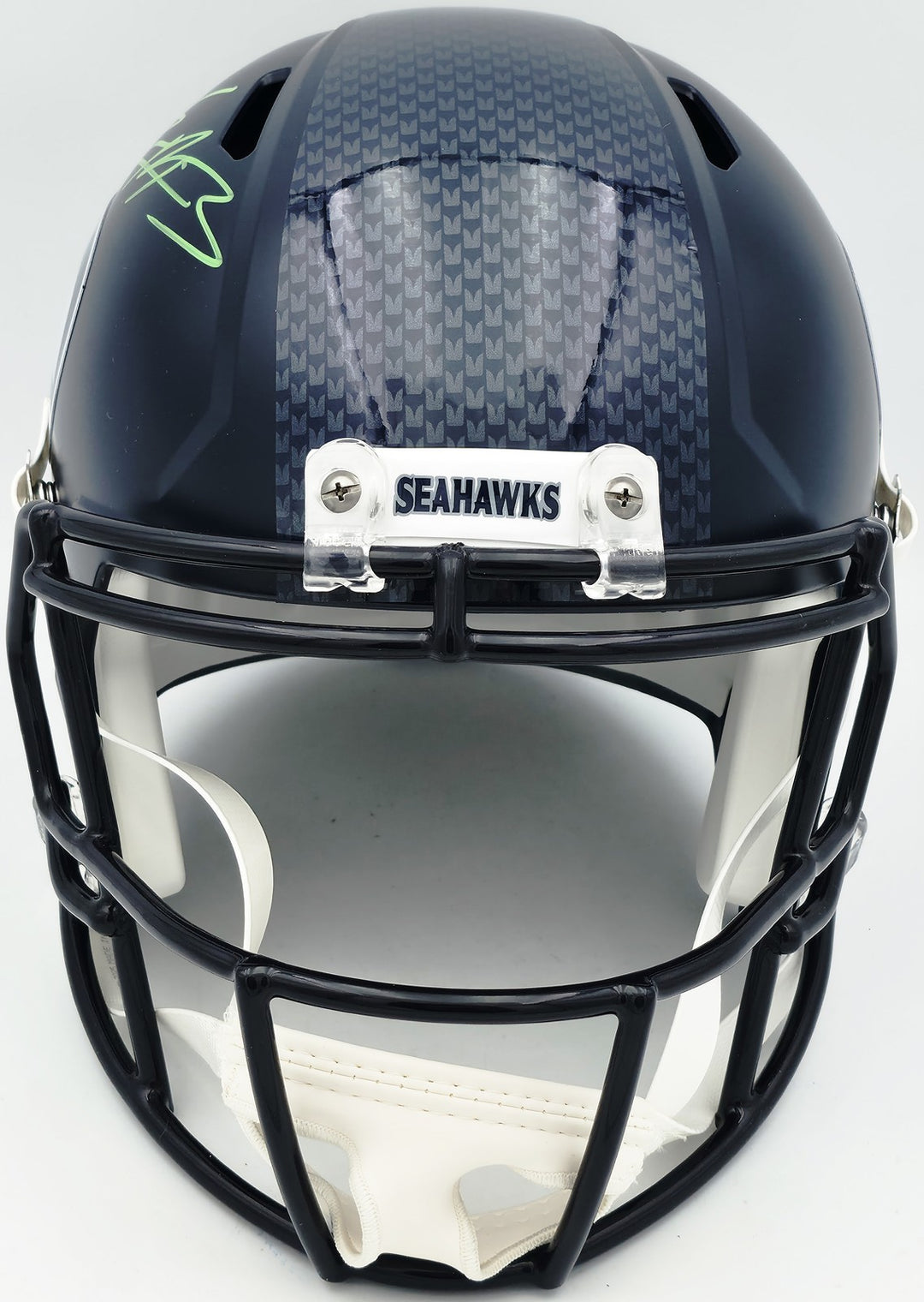 Nick Emmanwori Auto Seahawks Blue Full Size Speed Replica Helmet Beckett Witness