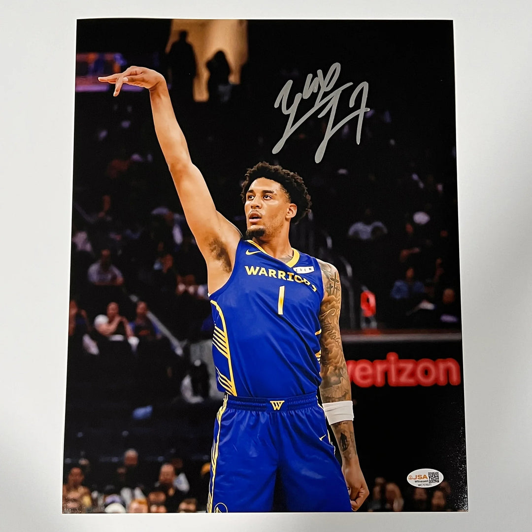 Yaxel Lendeborg Golden State Warriors Signed Basketball 11x14 Photo JSA