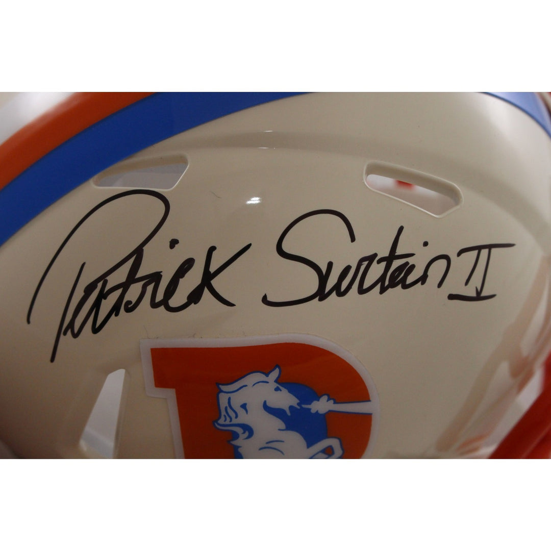 Patrick Surtain Autographed Denver Broncos Retro Mini Helmet Beckett 56422