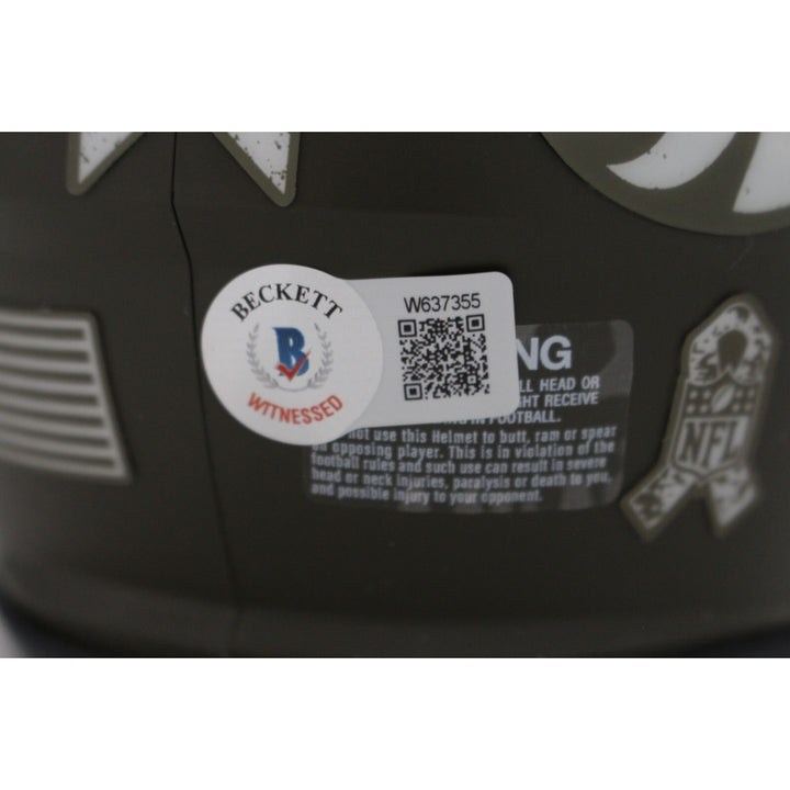 Champ Bailey Autographed Denver Broncos 22 Salute Mini Helmet HOF Beckett 46707