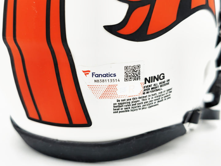 Russell Wilson Auto Broncos Lunar Eclipse White Speed Mini Helmet Fanatics Holo