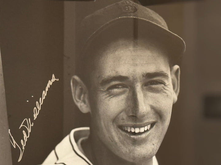 Ted Williams Signed 1939 Brearley Head Shot Framed 16x20 Photo #41/41 (Green Dia