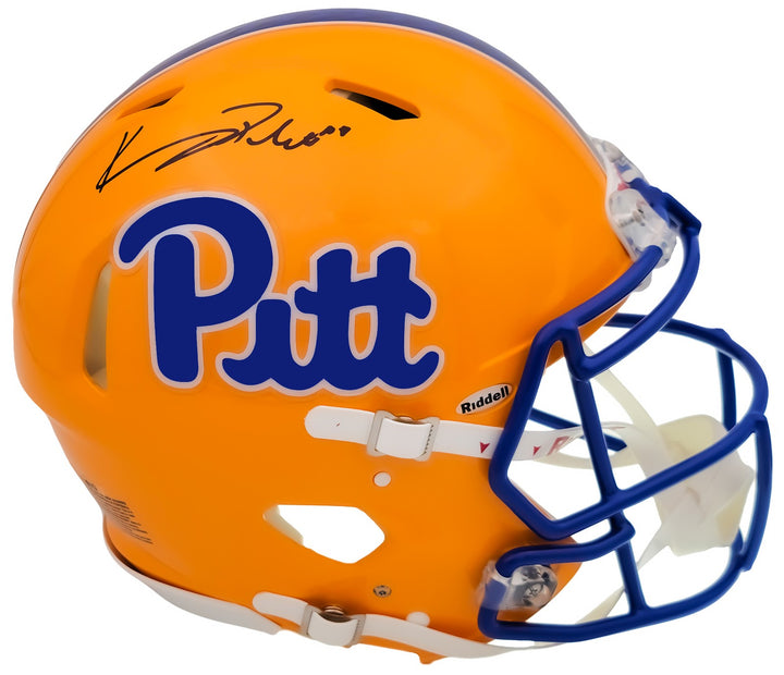 Kenny Pickett Signed Panthers Gold Full Size Authentic Speed Helmet Beckett