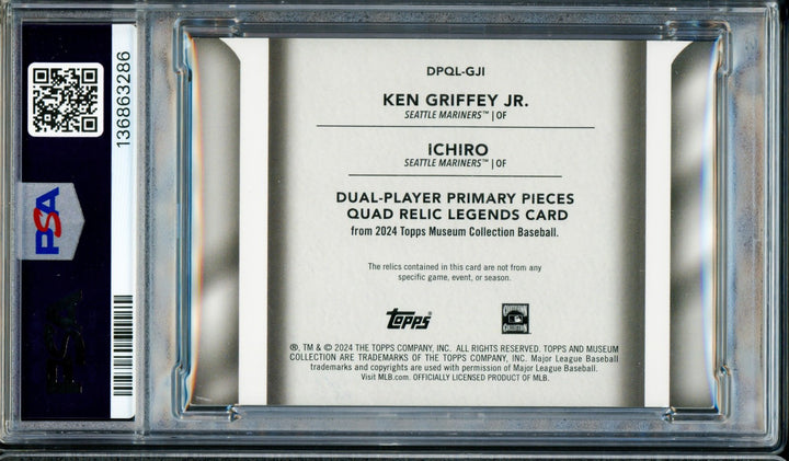 Ken Griffey Jr. & Ichiro Suzuki Auto 2024 Topps Museum Collection Card #GJI