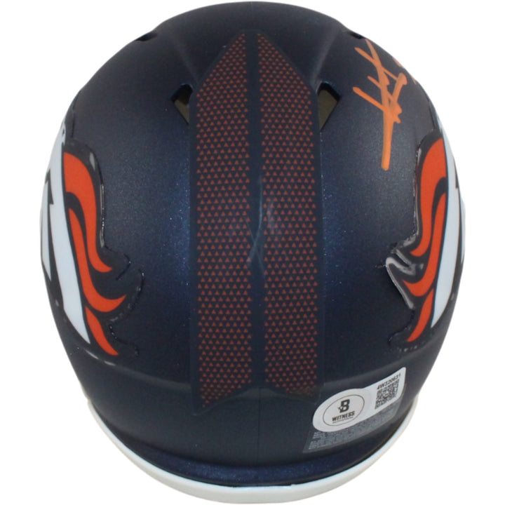 Wil Lutz Autographed/Signed Denver Broncos Mini Helmet Beckett Witness 54655