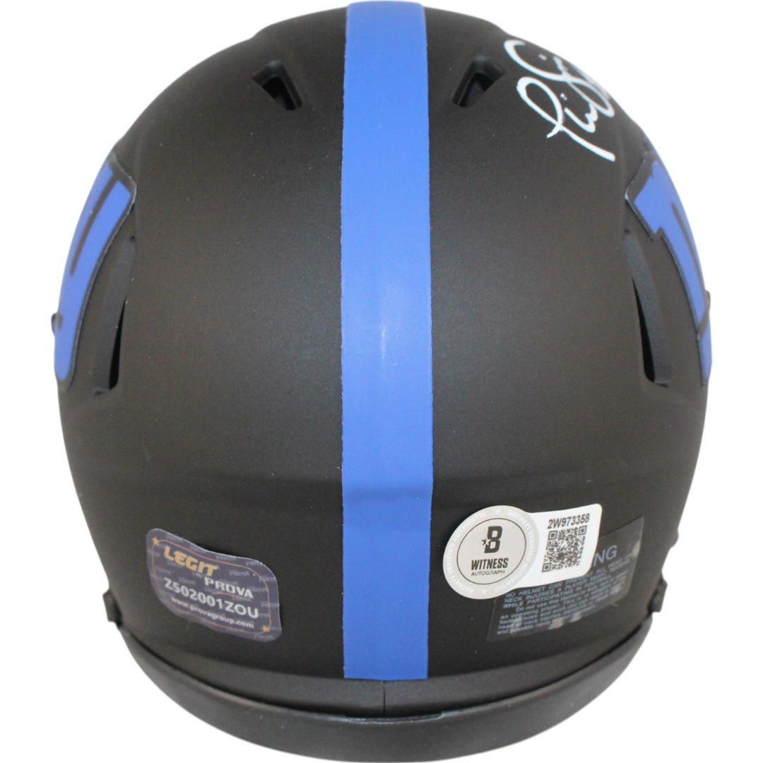 Phil Simms Autographed New York Giants Eclipse Mini Helmet Beckett Witness 50805