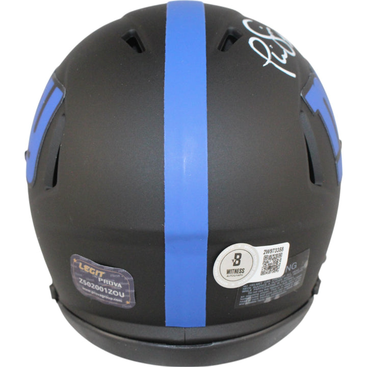 Phil Simms Autographed New York Giants Eclipse Mini Helmet Beckett Witness 50805