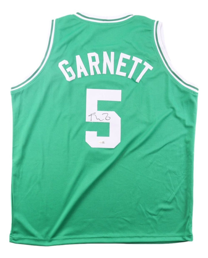 Kevin Garnett Boston Signed Green Basketball Jersey JSA QR