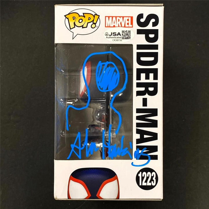 Artists Hawkins, J. Dos Santos, Thompson signed Spider-Verse Funko Pop auto JSA