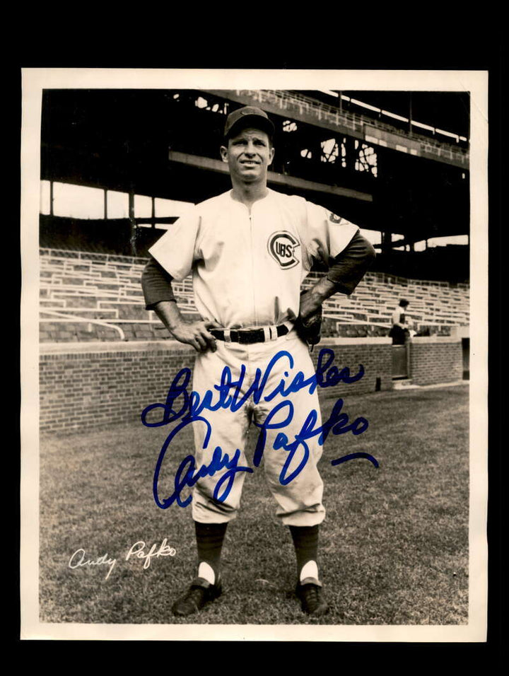Andy Pafko JSA Signed  1951 Vintage WBKB Lucky Fan 8x10 Photo Autograph Cubs