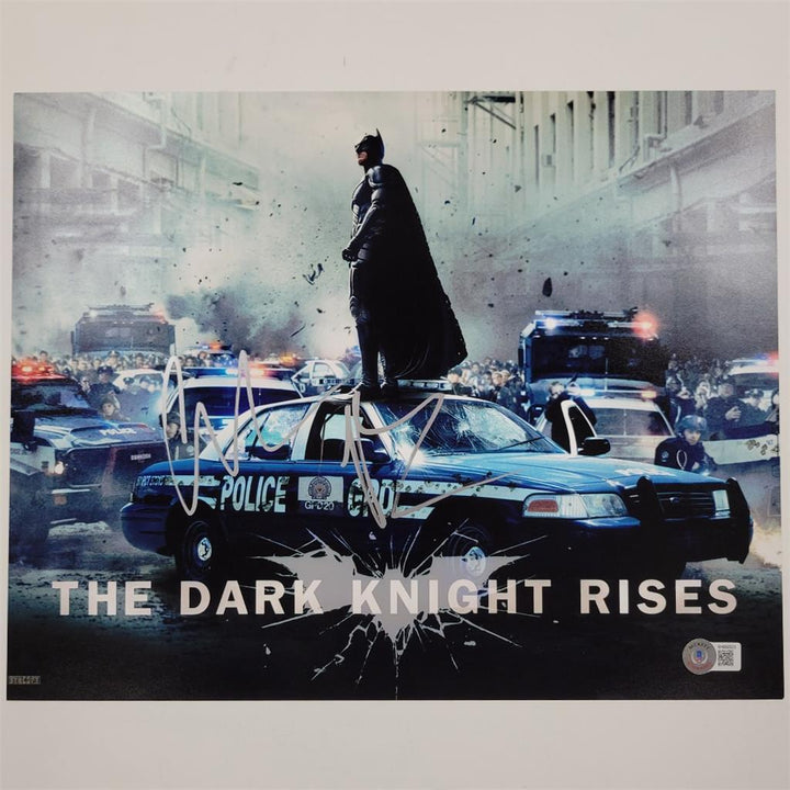Christian Bale signed Dark Knight Rises 11x14 photo autograph A Beckett BAS Holo