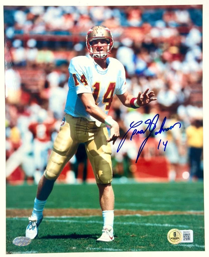 Brad Johnson signed Florida State 8x10 photo autograph ~ Beckett BAS