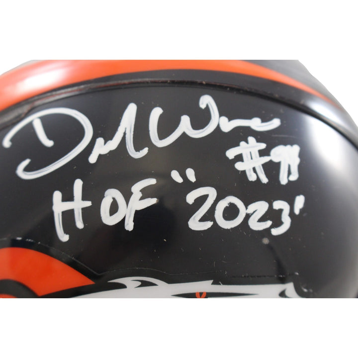 Demarcus Ware Autographed Denver Broncos TB VSR4 Mini Helmet HOF Beckett 56390