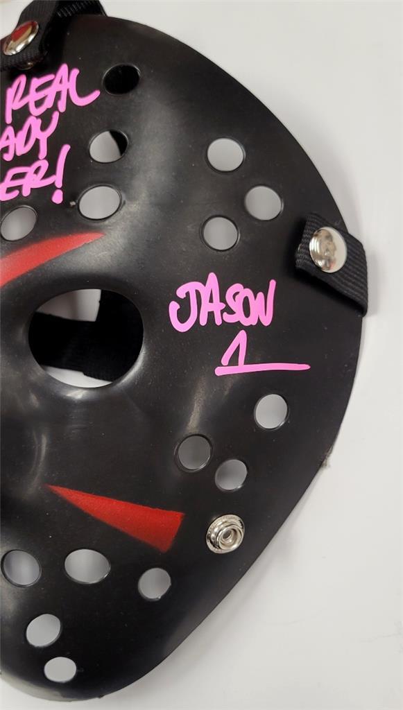 Ari Lehman signed "A Real Lady Killer" Friday 13th Mask autograph Beckett BAS