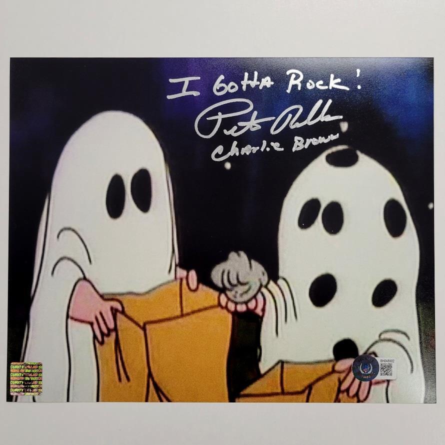 Peter Robbins signed Peanuts Halloween 8x10 photo Charlie Brown ~ BAS Holo