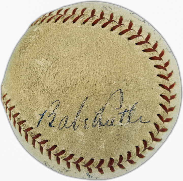 1930's Greats Auto AL Baseball 14 Sigs Babe Ruth, Lou Gehrig Jimmie Foxx PSA/DNA