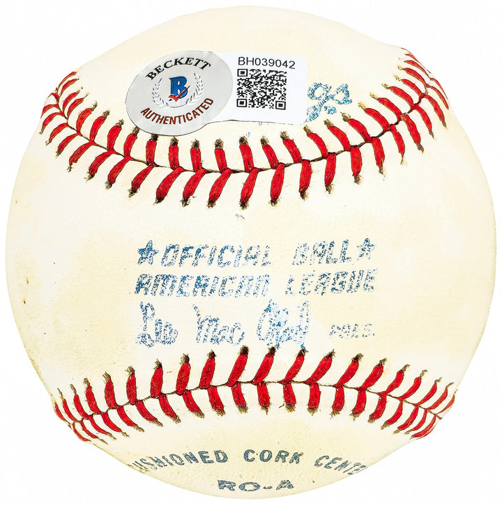 Bill Fischer Signed Official MacPhail American League Baseball White Sox Vintage