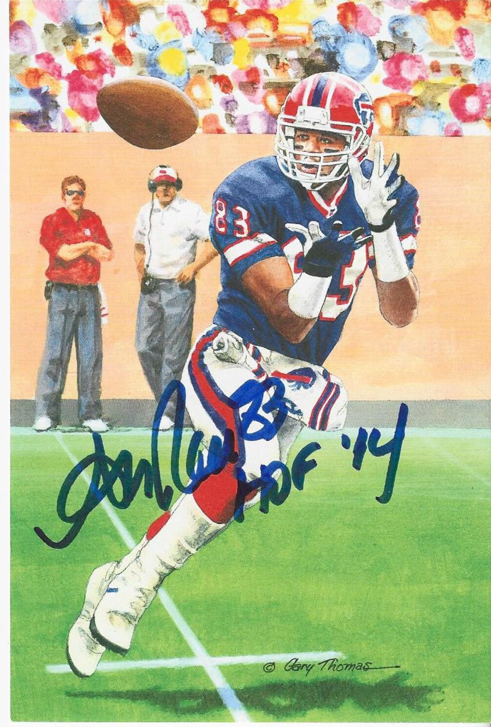Andre Reed 2014 Hall of Fame Art Collection Autographed Picture (JSA Authenticat