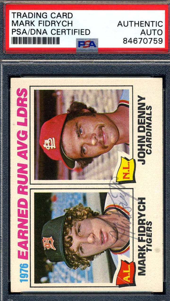 Mark Fidrych PSA DNA Coa Signed 1977 Topps Rookie Autograph
