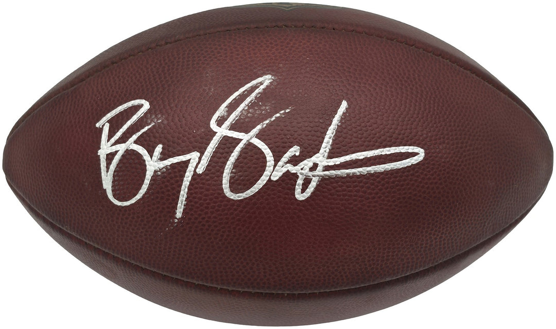 Barry Sanders Signed Official NFL Leather Game Prepped Football Lions Beckett