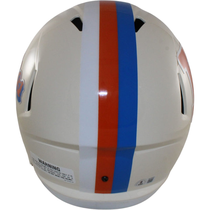 Bo Nix Autographed/Signed Denver Broncos F/S Retro Helmet Beckett Witness 56407