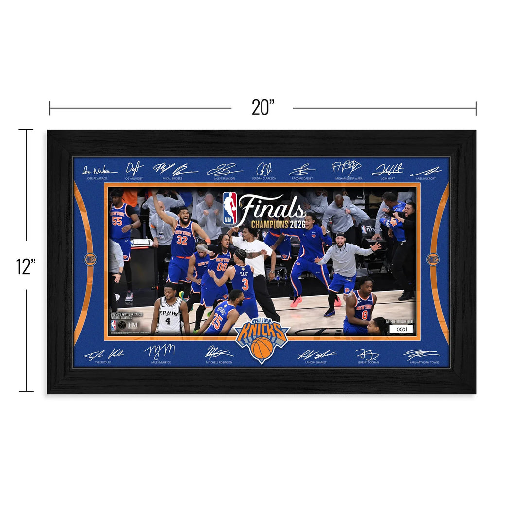 New York Knicks 2026 NBA Champions Celebration Signature Frame