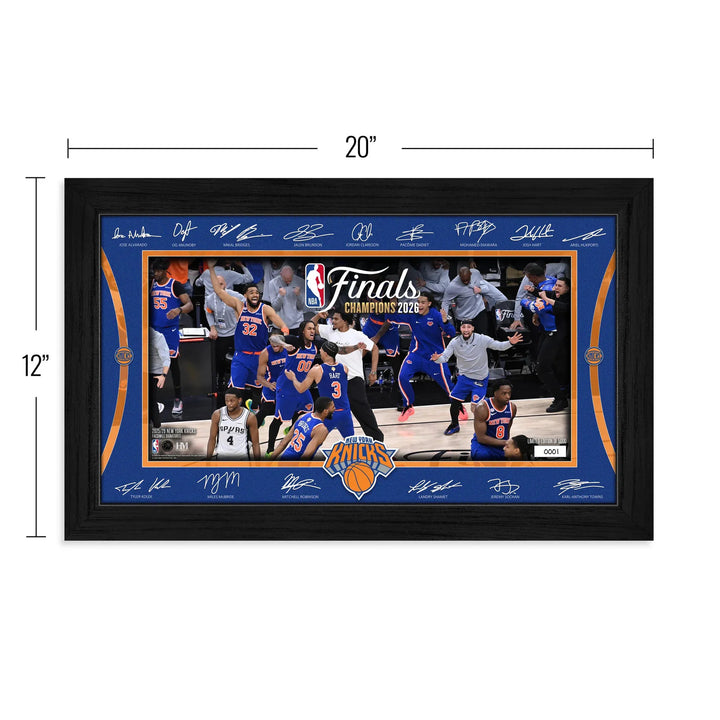 New York Knicks 2026 NBA Champions Celebration Signature Frame