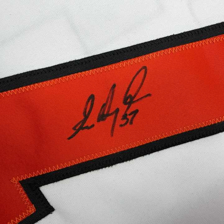 Autographed/Signed Eric Desjardins Philadelphia White Jersey Beckett COA