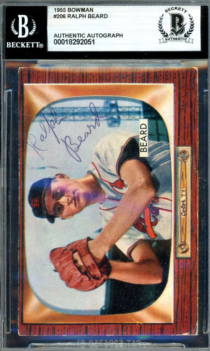 Ralph Beard Beckett BAS Signed 1955 Bowman Autograph