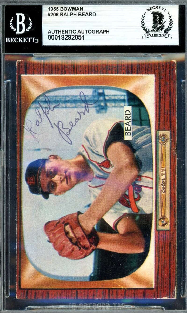Ralph Beard Beckett BAS Signed 1955 Bowman Autograph