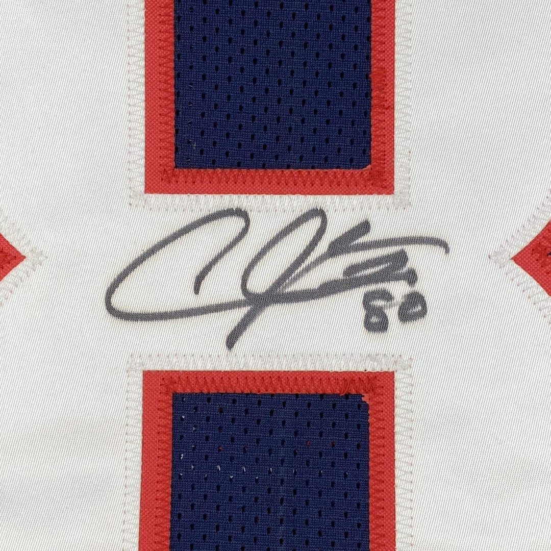 Autographed/Signed ANDRE JOHNSON Houston Blue Football Jersey JSA COA Auto