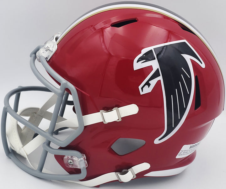 Michael Penix Jr. Auto Falcons 1966-69 Throwback Red FS Replica Helmet Beckett