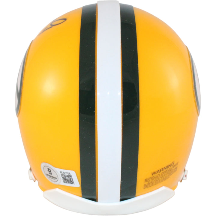 Brett Favre Autographed Green Bay Packers Mini Helmet Left Side Beckett 53162