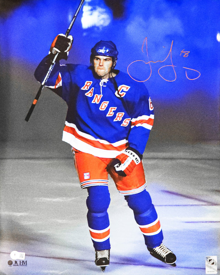 Jaromir Jagr Signed 16x20 Photo New York Rangers Beckett BAS Witness