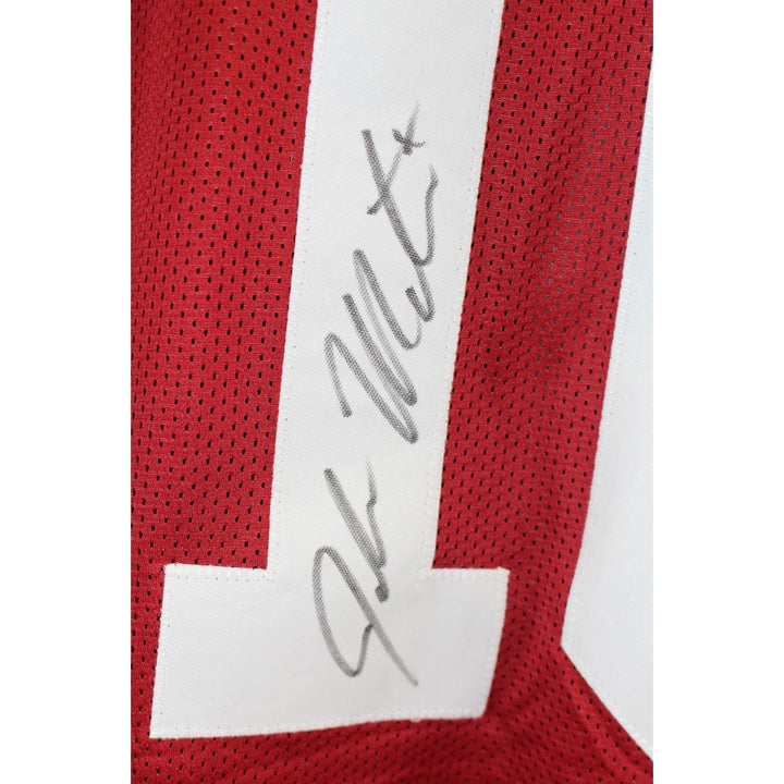 John Mateer Autographed/Signed College Style XL Jersey Red Beckett Witness 58316